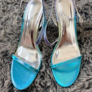 Madden Girl Iridescent Blue Heels